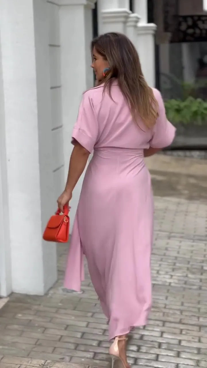 Elegant White Chiffon Maxi Dress